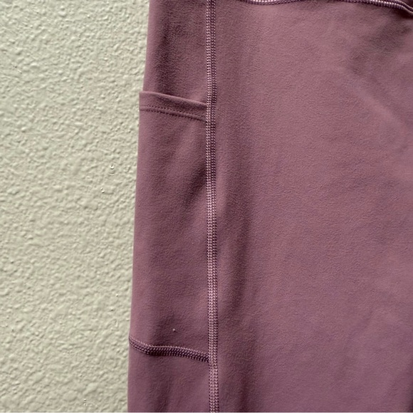 Espidoo High Waist Mauve Capri Leggings XL – Yoga, Gym, Athleisure with Side Poc - Picture 2 of 5